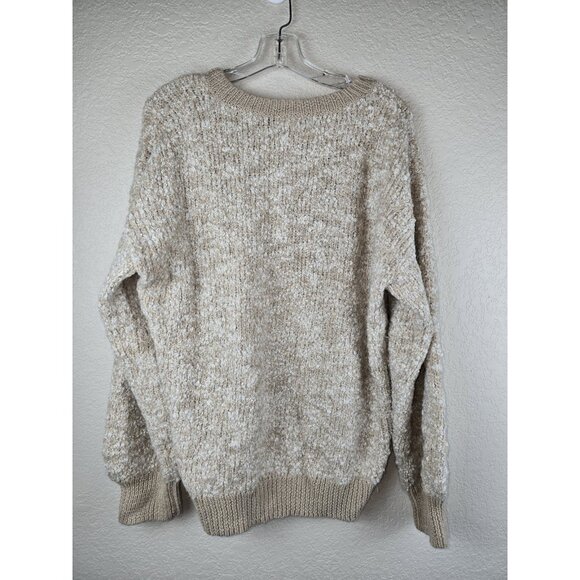 MATE‎ The Label Alpaca Pima Cotton Sweater L Cream Loop Knit Ethical Undyed Boho - Picture 2 of 8